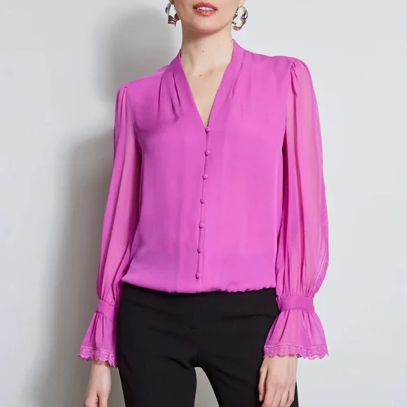 Elie Tahari Pink Blouse - Picture 3 of 7